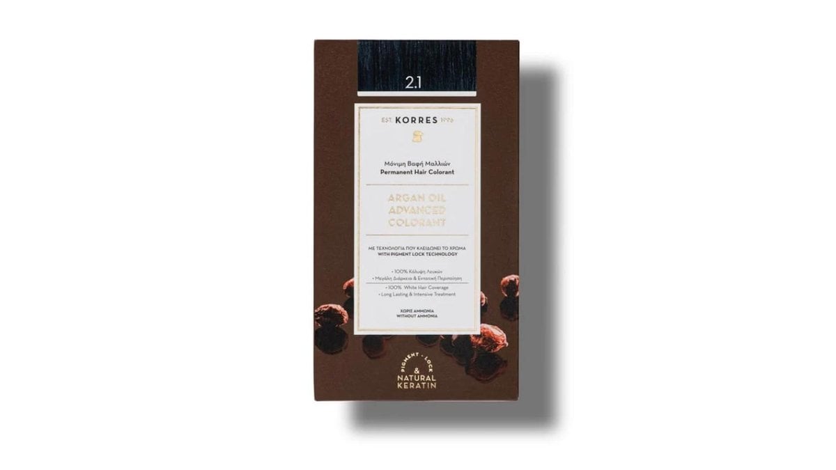 Korres Argan Oil Advanced Colorant 2.1 Black Blue