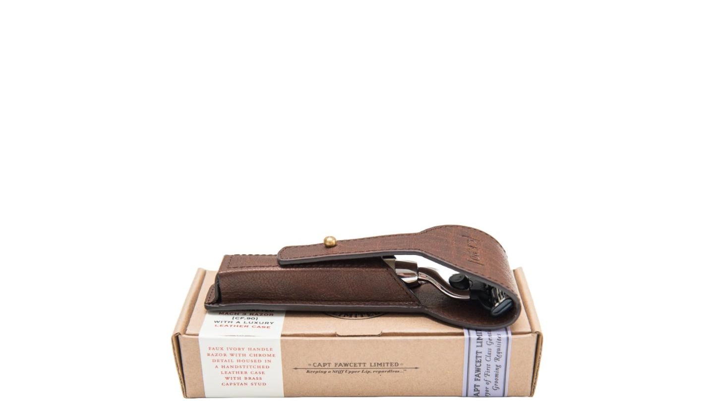 Razor Captain Fawcett Razor with Leather Razor Case