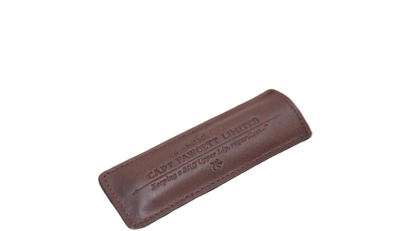 Captain Fawcett Leather Case For Folding Pocket Moustache Comb