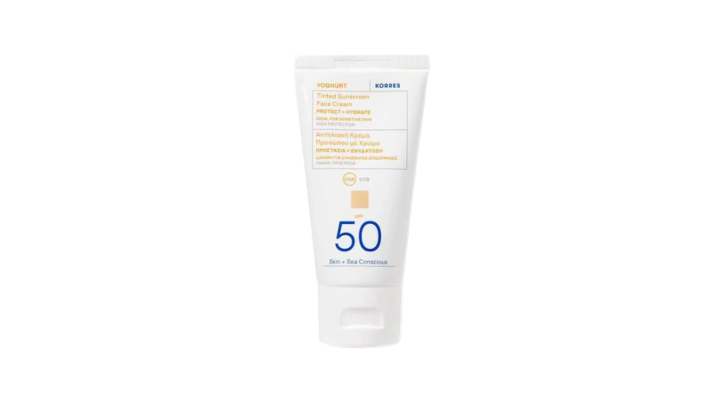 Korres Yoghurt Tinted Sunscreen Face Cream SPF50 50ml
