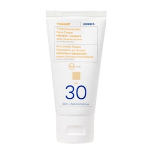 Korres Yoghurt Tinted Sunscreen Face Cream SPF30 50ml