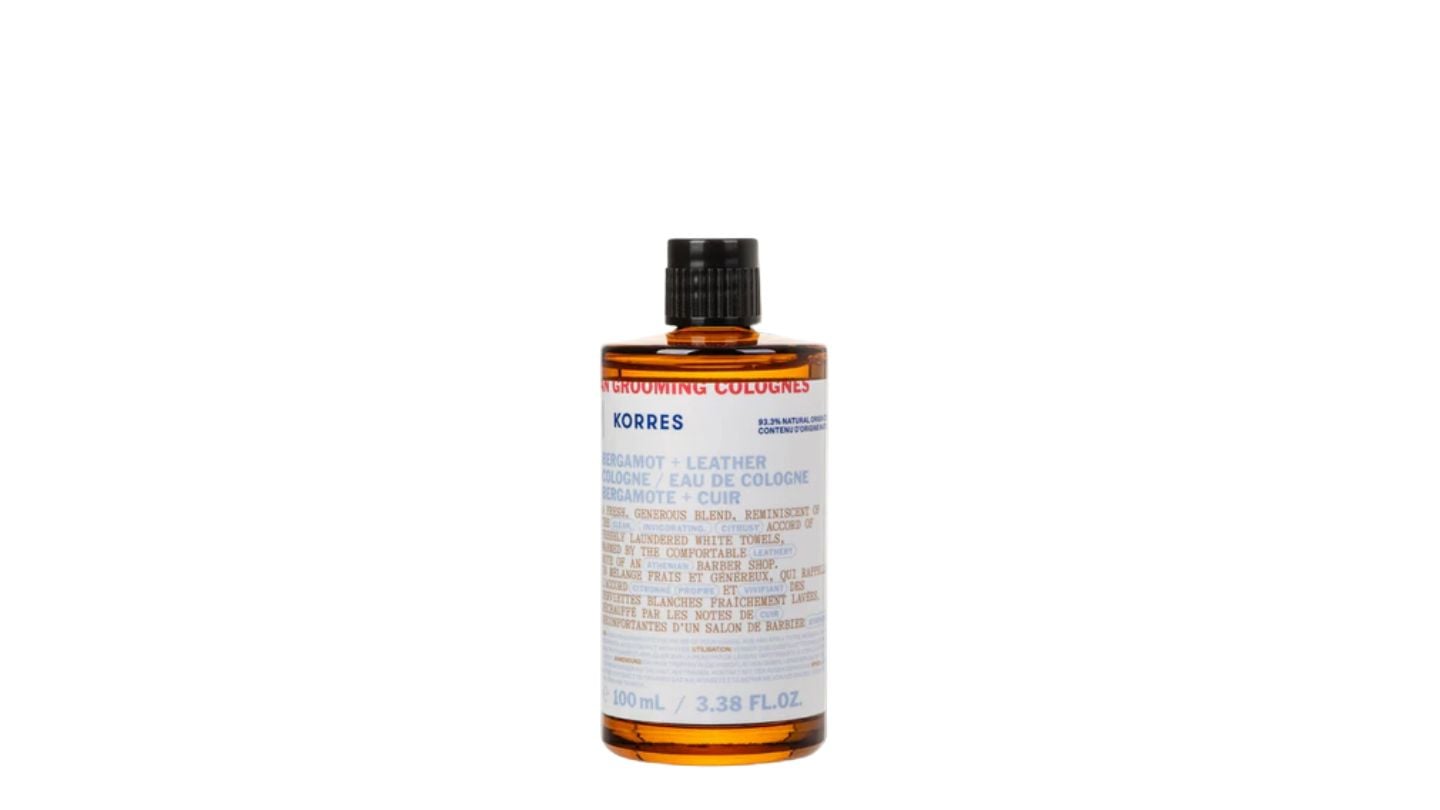 Korres Athenian Grooming Bergamot + Leather Eau de Cologne 100ml