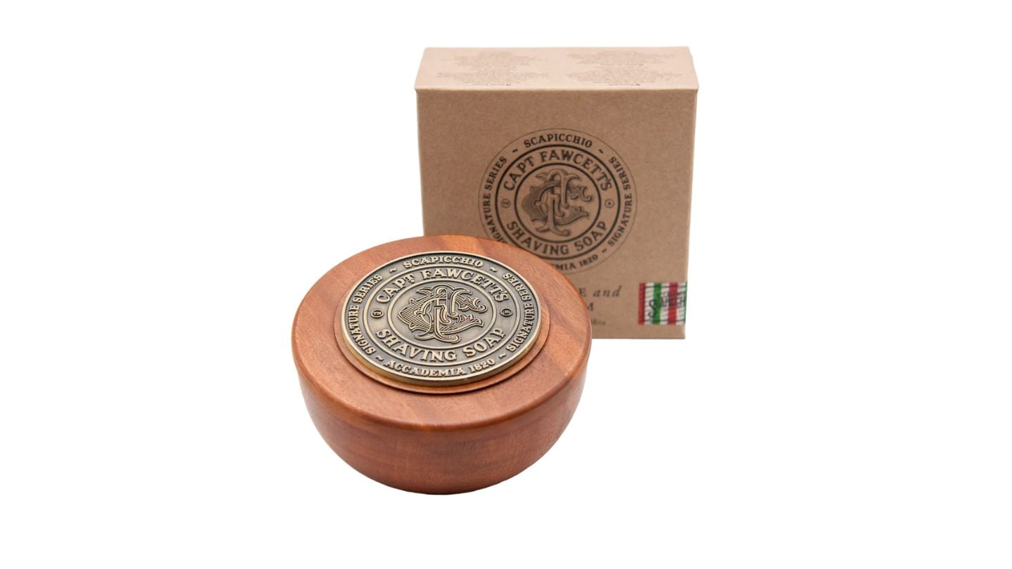 Captain Fawcett Scapicchio Fig, Olive & Bay Rum Shaving Soap 110g